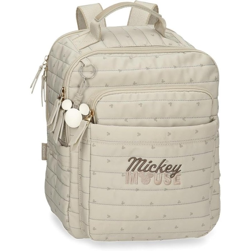 Mochila de Paseo Beige Joumma Disney Duna Mickey 27x32x13 cm Poliéster 11,2L
