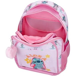 Mochila Compact 2 Ruedas Malva Joumma Disney Stitch You & Me 32x45x21 cm Poliéster