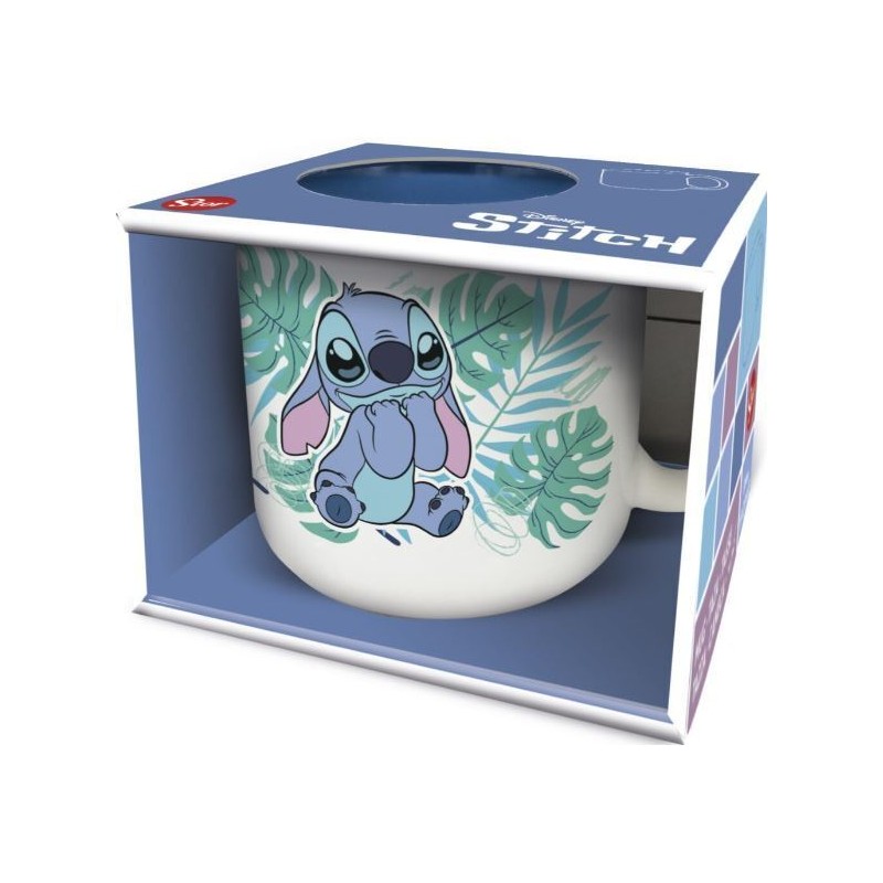 Taza Ceramica Desayuno 400ml en Caja de Regalo Stitch Disney Aloha Young Adult