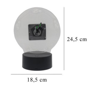 Reloj con luz LED Real Madrid Metacrilato