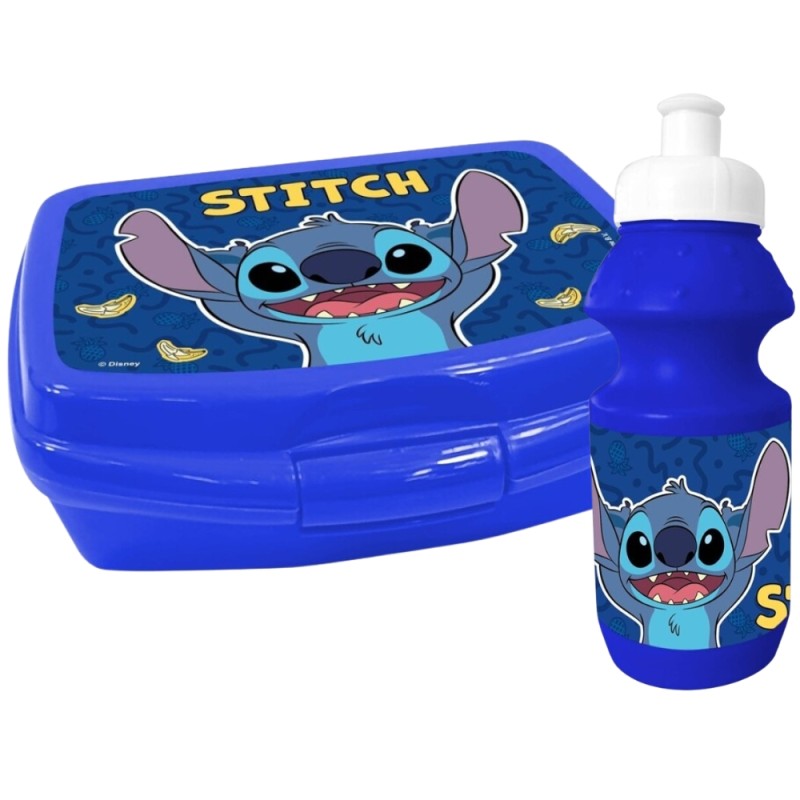 Lote Botella y Sandwichera Stitch Disney