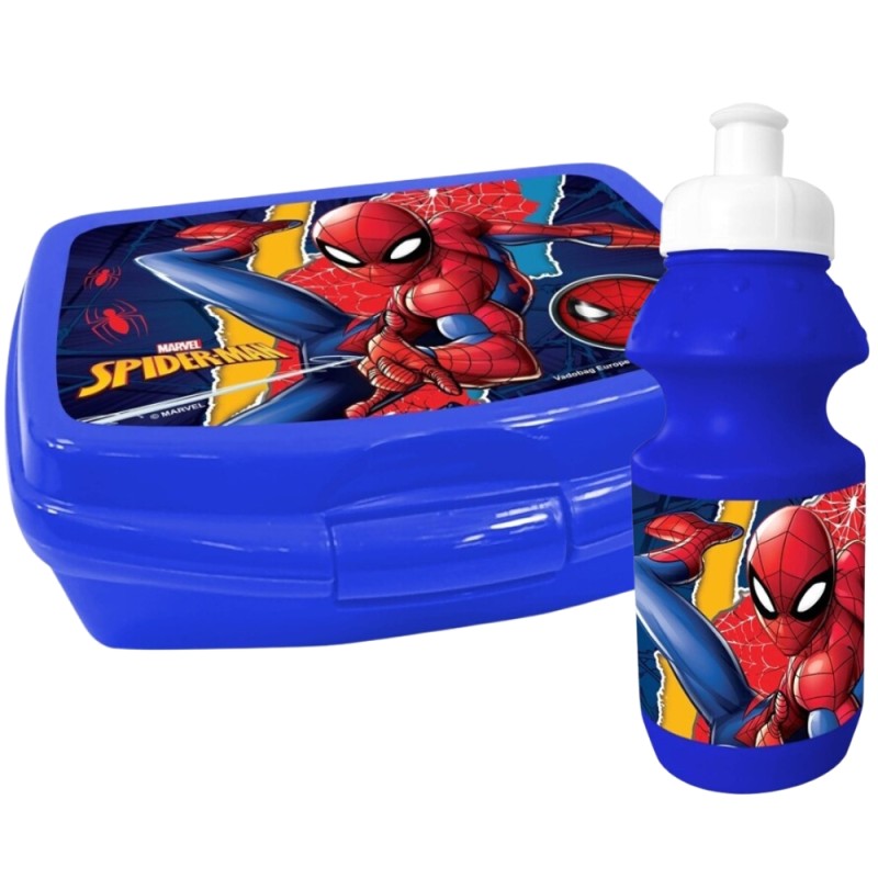 Set Botella y Sandwichera Spiderman Marvel