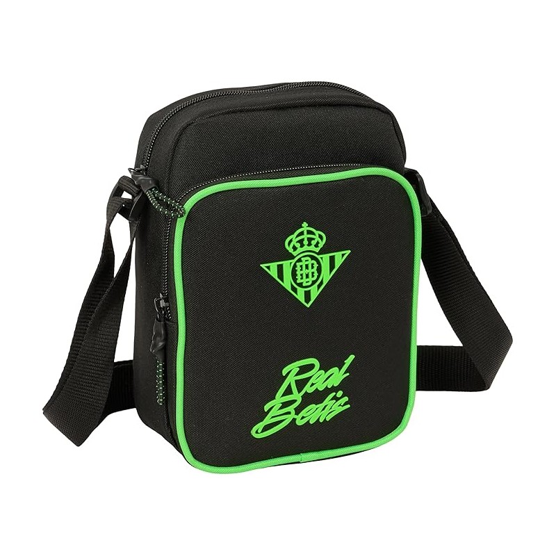 Bandolera con Bolsillo Exterior, REAL BETIS BALOMPIÉ - Maletín Portatodo, Bandolera, Cómoda y Versátil, Calidad y Resistencia, 1
