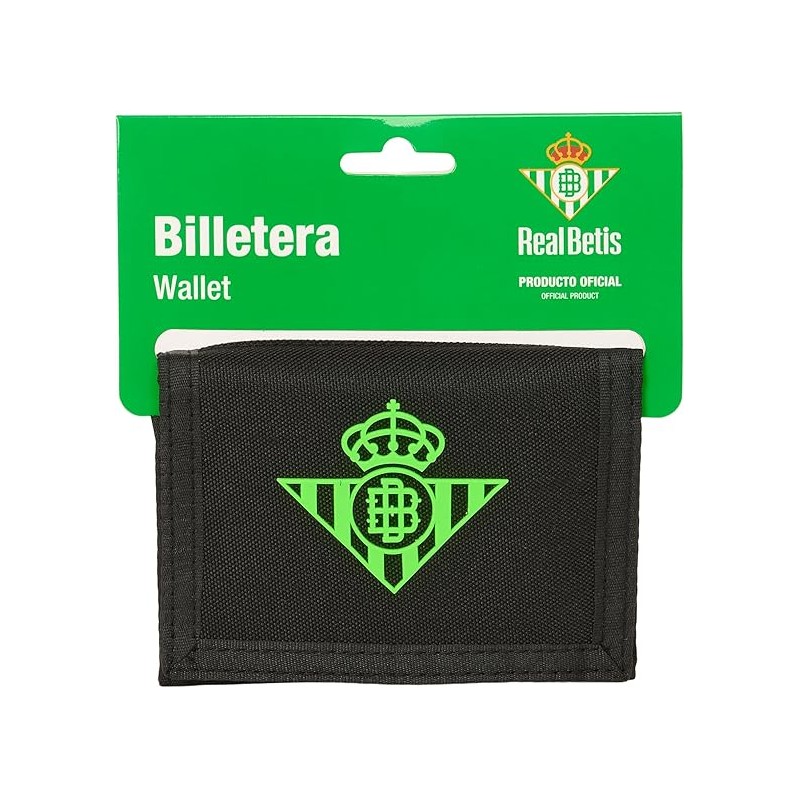 Cartera Billetera,REAL BETIS BALOMPIÉ - Cartera Billetera, Monedero, Cómoda y Versátil, Calidad y Resistencia, 12.5x9.5 cm