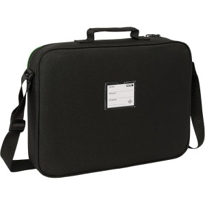Cartera Extraescolares,REAL BETIS BALOMPIÉ - Maletín Portatodo, Bandolera, Cómoda y Versátil, Calidad y Resistencia, 38x6x28 cm