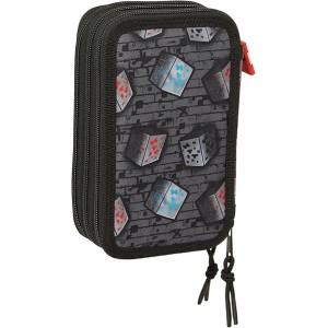 Estuche Escolar con 37 Útiles Incluidos, MINECRAFT GRAFFITI – Ideal para Niños de 5 a 14 Años, Cómodo y Versátil, Calidad y Resi