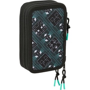 Estuche Escolar con 37 Útiles Incluidos,MINECRAFT SCREEN - Ideal para Niños de 5 a 14 Años, Cómodo y Versátil, Calidad y Resiste
