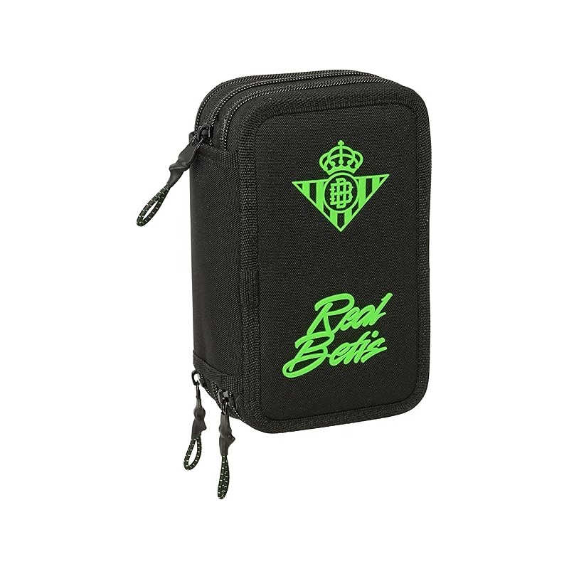 Estuche Escolar con 37 Útiles Incluidos,REAL BETIS BALOMPIÉ - Ideal para Niños de 5 a 14 Años, Cómodo y Versátil, Calidad y Resi