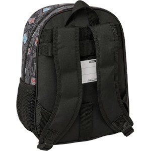 Mochila Escolar Infantil Animada, Mochila Niño, MINECRAFT GRAFFITI – Mochila Infantil, Adaptable a Carro, Ideal para Niños en Ed