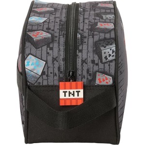 Neceser Escolar Infantil Mediano con Asa, MINECRAFT GRAFFITI – Neceser Infantil, Adaptable a Carro, Fácil Limpieza, Cómodo y Ver