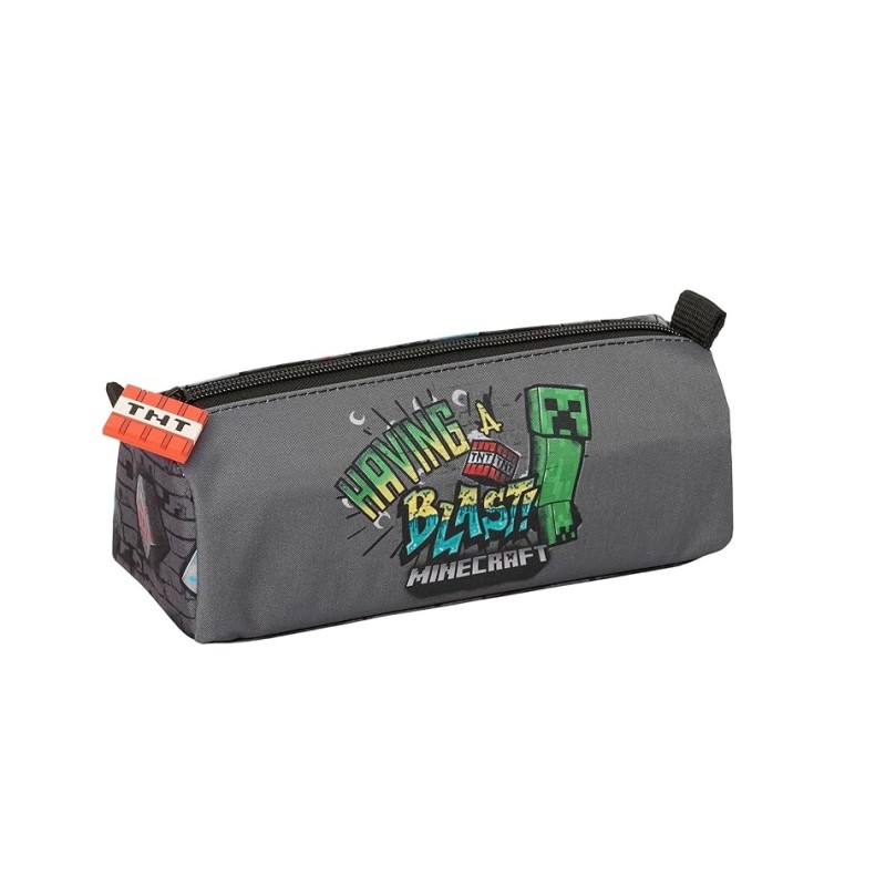Portatodo con Cremallera y Compartimiento, Minecraft Graffiti – Estuche Infantil, Estuche Niño, Ideal para Niños en Edad Escolar