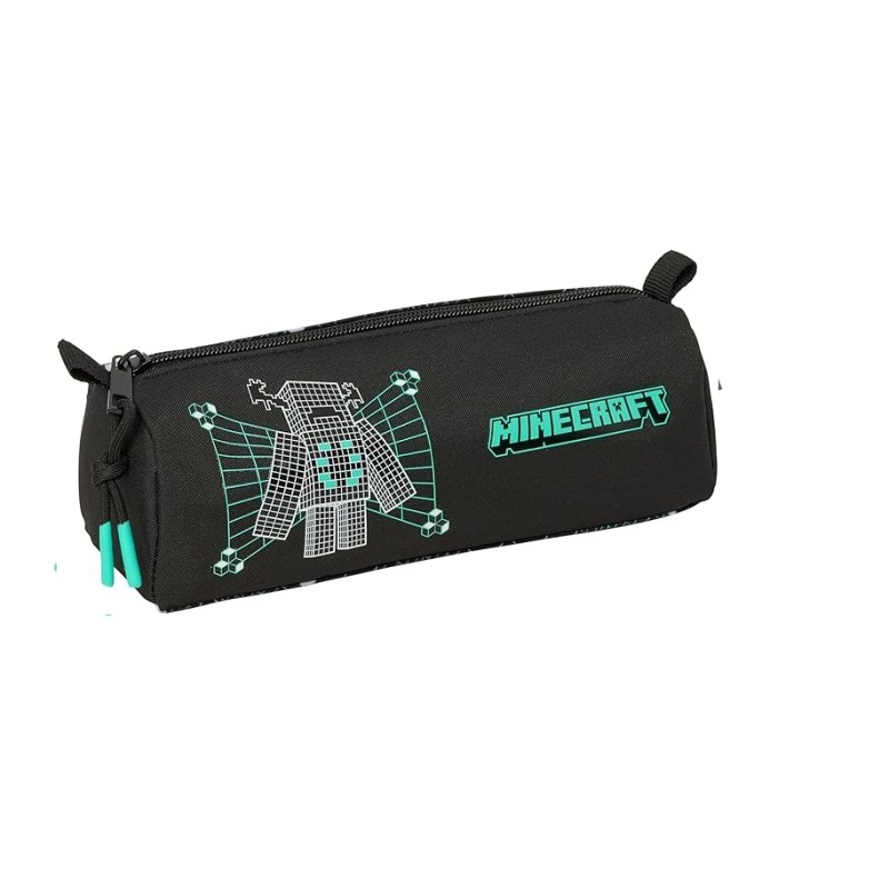 Portatodo con Cremallera y Compartimiento, Minecraft Screen – Estuche Infantil, Estuche Niño, Ideal para Niños en Edad Escolar, 