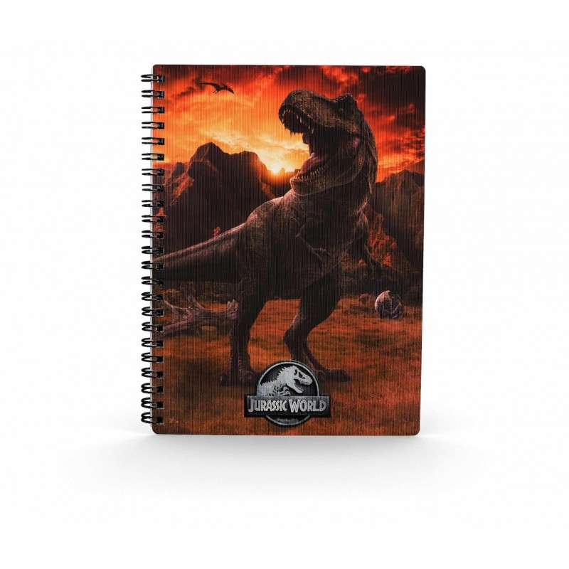 Libreta efecto 3d into the wild jurassic world