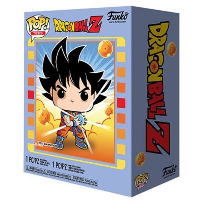 Pop & tee dragon ball z goku kamehameha funko + camiseta talla l ut - 56667l