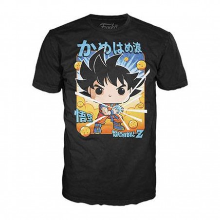 Pop & tee dragon ball z goku kamehameha funko + camiseta talla l ut - 56667l