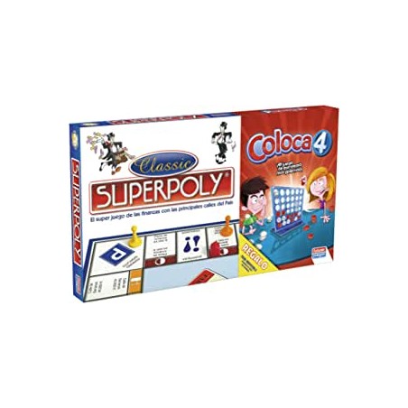 Superpoly + Coloca 4, Juego de Mesa Falomir