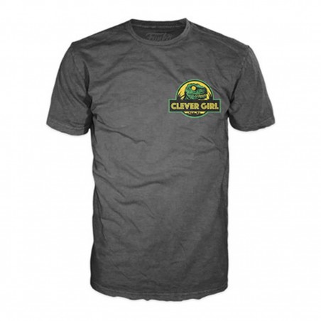 Pop & tee jurassic park clever raptor funko + camiseta talla l