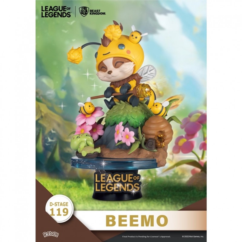 Set de 2 figuras beast kingdom dstage league of legends beemo y bzzziggs