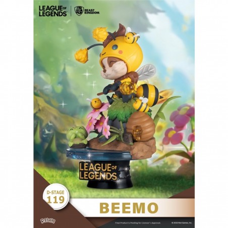 Set de 2 figuras beast kingdom dstage league of legends beemo y bzzziggs