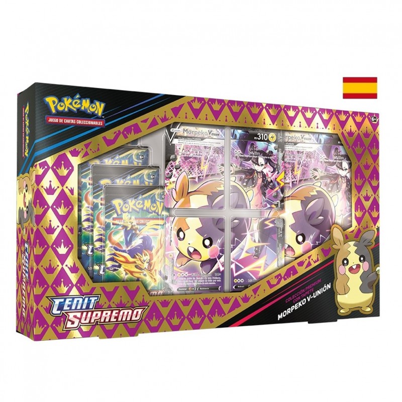 Juego de cartas pokemon tcg morpeko v - union 12.5 playmat box cenit supremo español