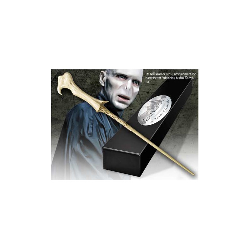 Replica the noble collection harry potter lord voldemort varita con caja y placa de identificacion