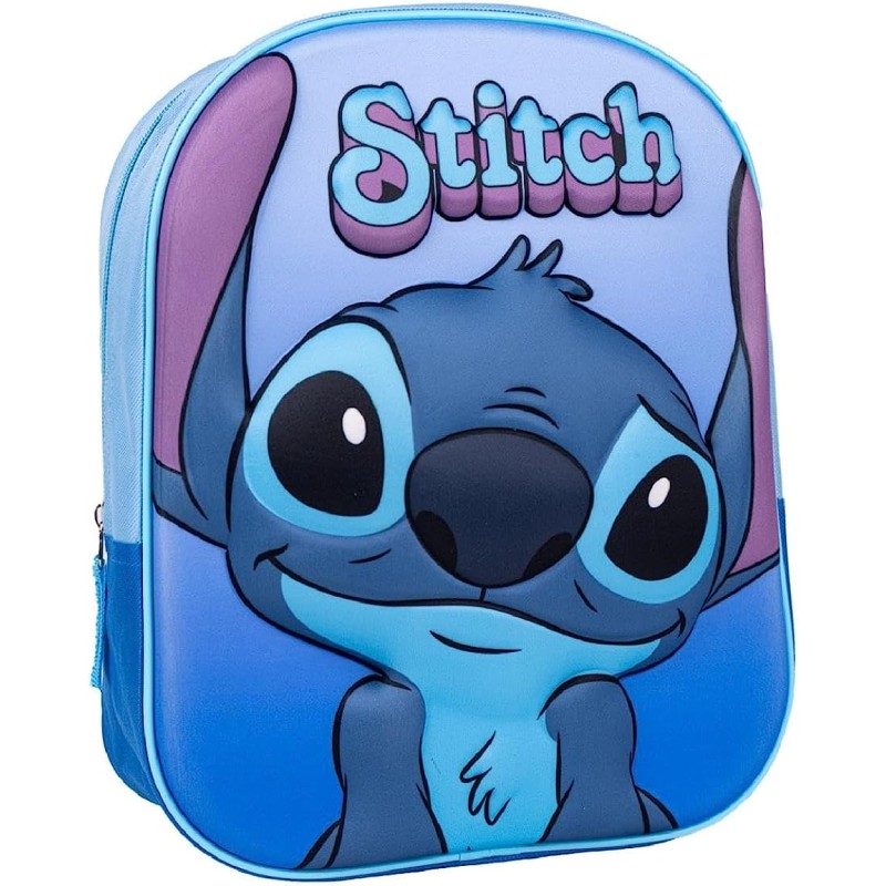 Mochila 3D Stitch Disney 31x25x10cm.