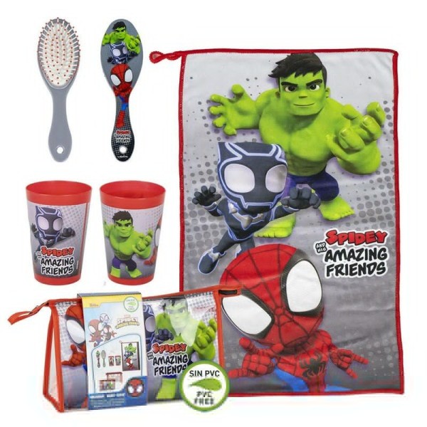 Neceser Escolar Accesorios Spidey 23x15x8cm.