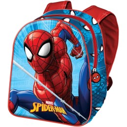 Mochila Mini 3D Spiderman Marvel 25.5x20.5x10cm.