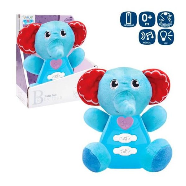 Elefante Peluche Musical Actividades 15 X 10 X 16,50 Cm