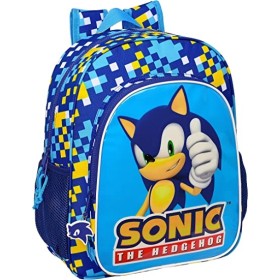 Mochila Junior Adapt.Carro Sonic Speed 32X12X38Cm