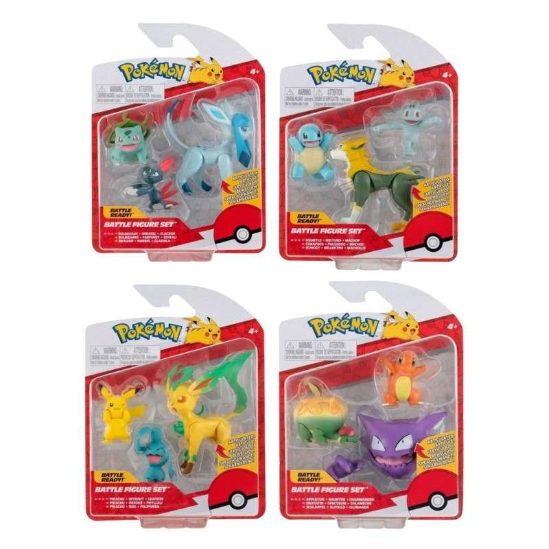 Pack de 3 fuguras pokemon batalla ola 10 surtido de 4