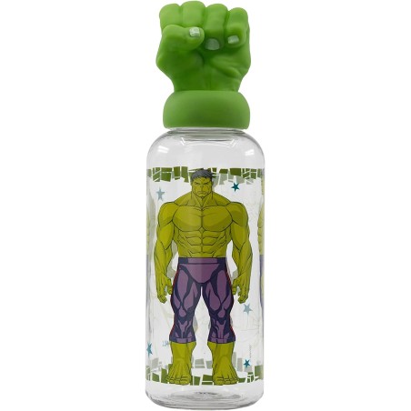Botella Figura 3D Hulk Avengers 560Ml.