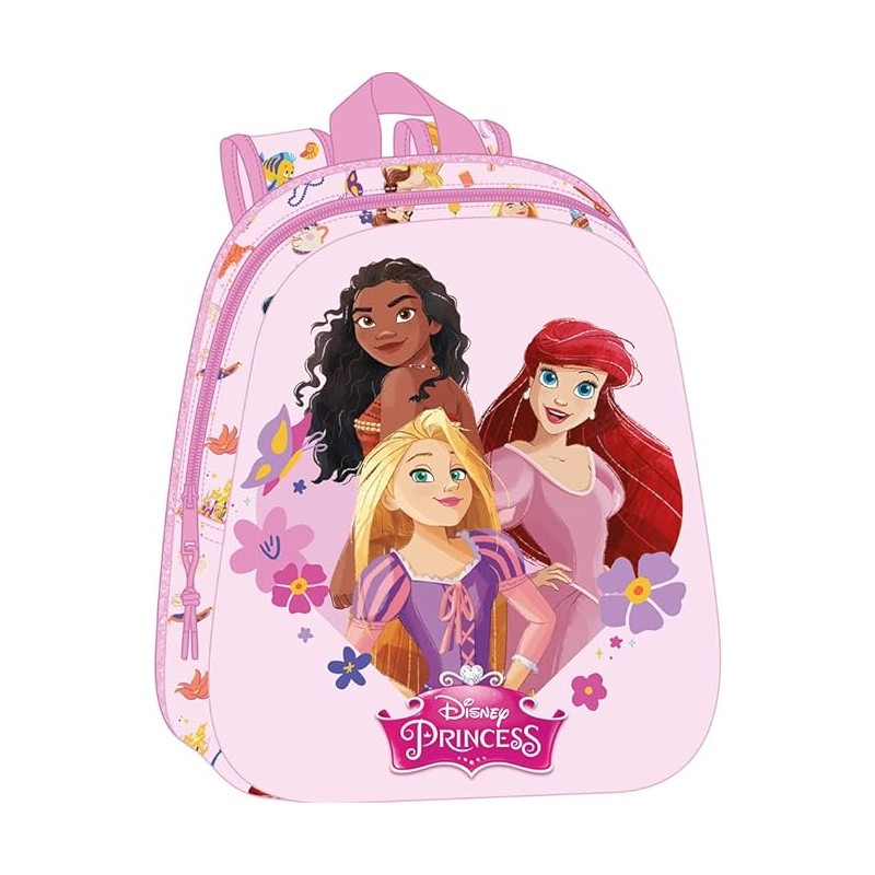 Mochila 3D Princesas Disney 27X10X33 Cm