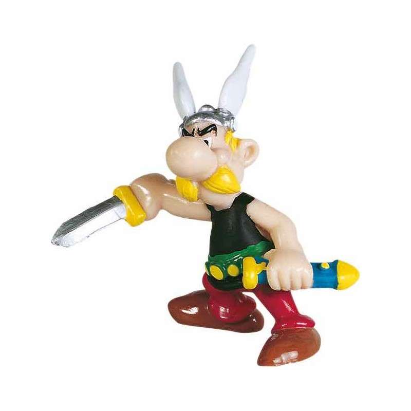 Figura plastoy asterix & obelix asterix el galo con espada pvc