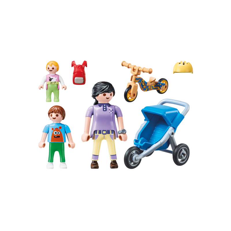 Playmobil ciudad mama con niños