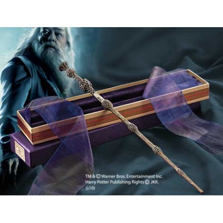 Replica the noble collection harry potter varita de albus dumbledore en caja de olivander