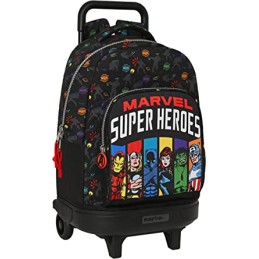 Mochila Gde. C/Ruedas Compact Extraible Avengers Super Heroes 33x22x45 cm