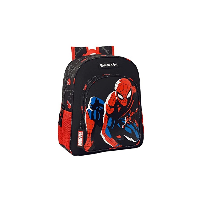 Mochila Junior Adapt.Carro Spider-Man Hero 32x12x38 cm