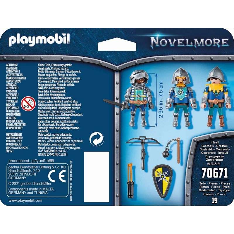 Playmobil set de 3 caballeros de novelmore