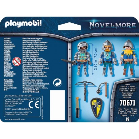 Playmobil set de 3 caballeros de novelmore