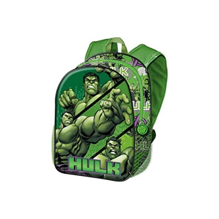 Mochila 3D Hulk Marvel 31x27x11cm.