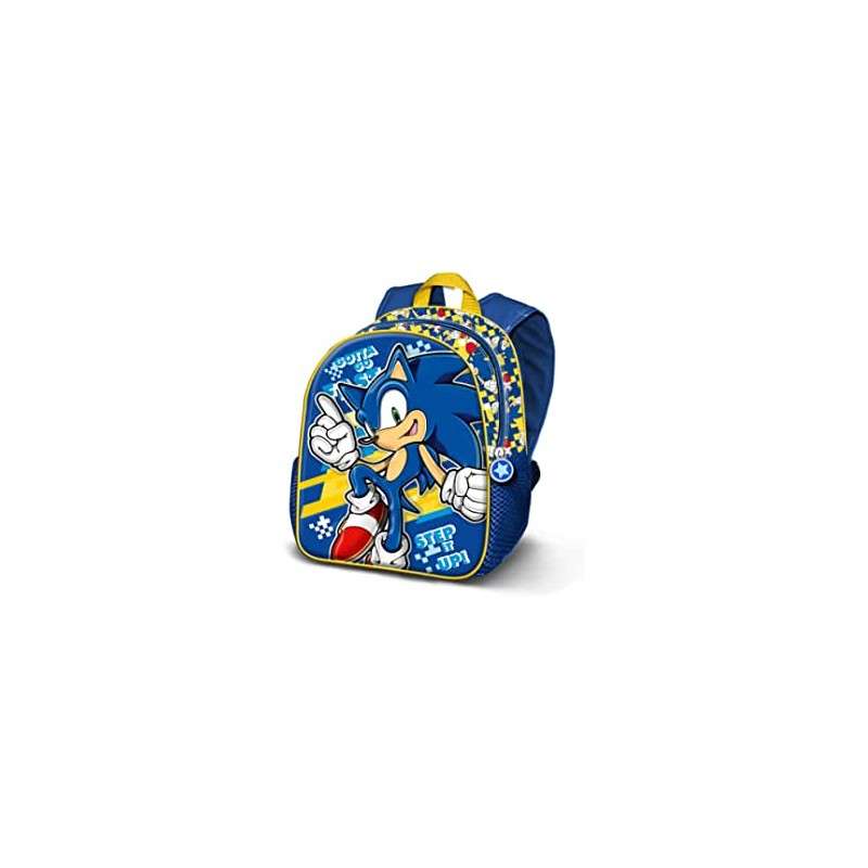 Mochila 3D Sonic 31x27x11cm.