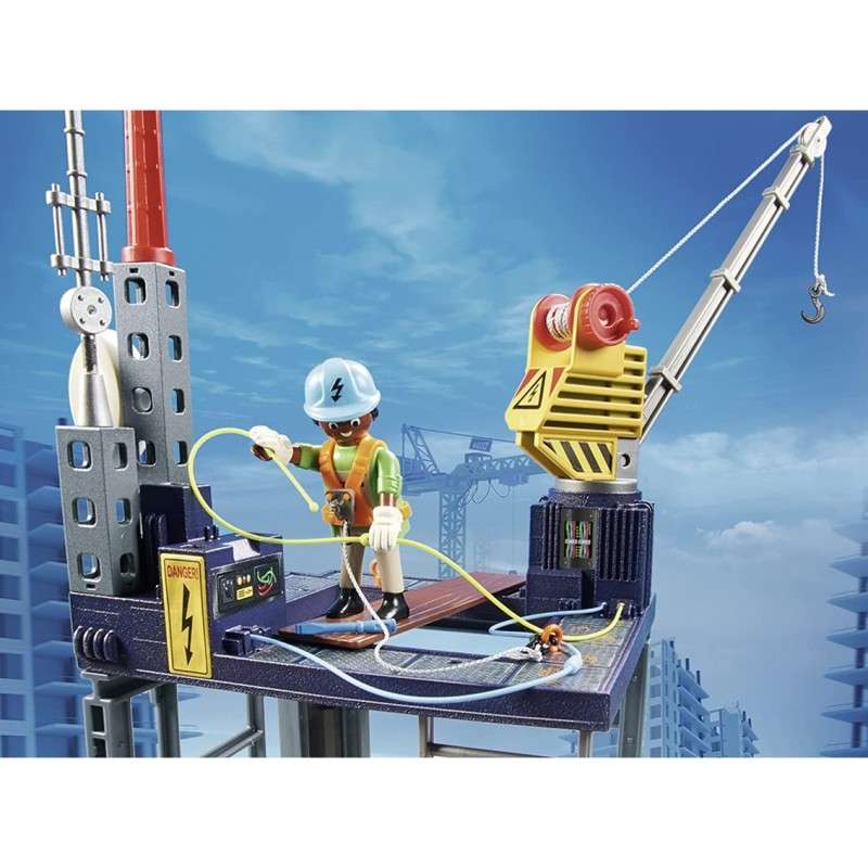 Playmobil starter pack construccion con grua