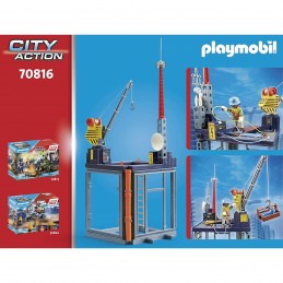 Playmobil starter pack construccion con grua