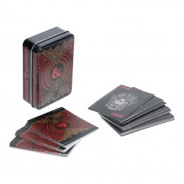Baraja de cartas caja metálica paladone dungeons and dragons