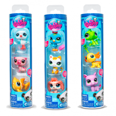 Mascotas little pet shop pack de 3 mascotas - 1 unidad aleatoria