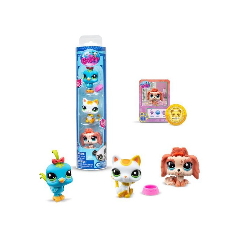 Mascotas little pet shop pack de 3 mascotas - 1 unidad aleatoria