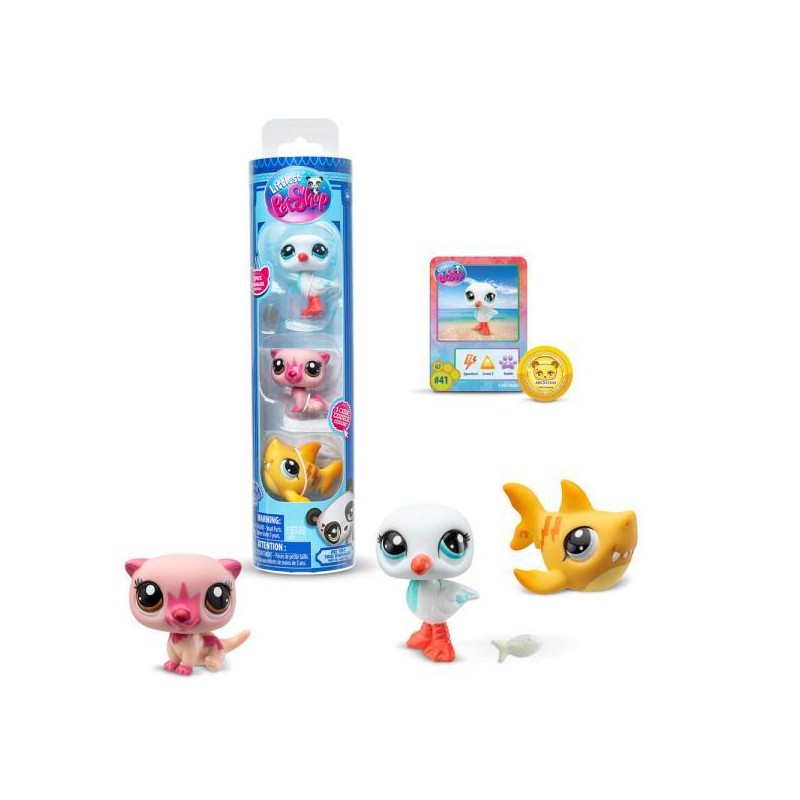 Mascotas little pet shop pack de 3 mascotas - 1 unidad aleatoria