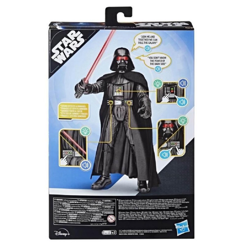 Figura electrónica hasbro star wars galactic action darth vader