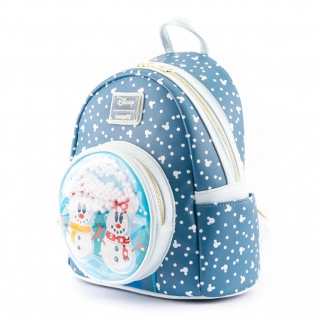 Mochila loungefly disney minnie y mickey muñecos de nieve